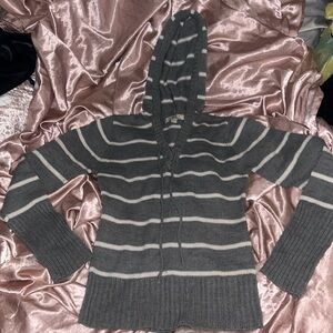 LEI Brand Hooded V-Neck Sweater